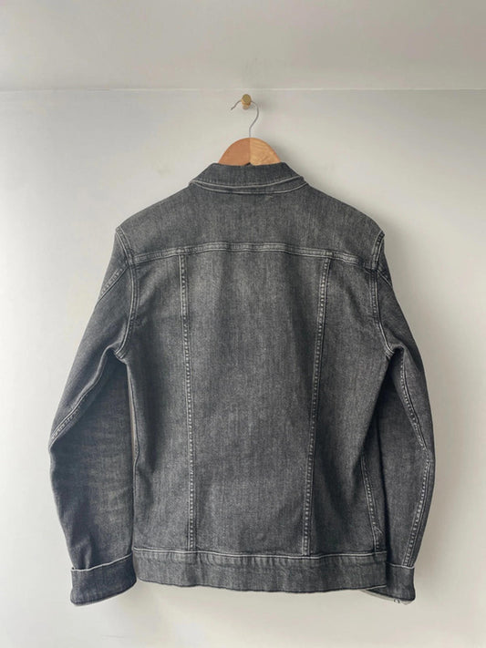 Women’s Allsaints Denim Jacket Coat In Washed Black - Small - 2132