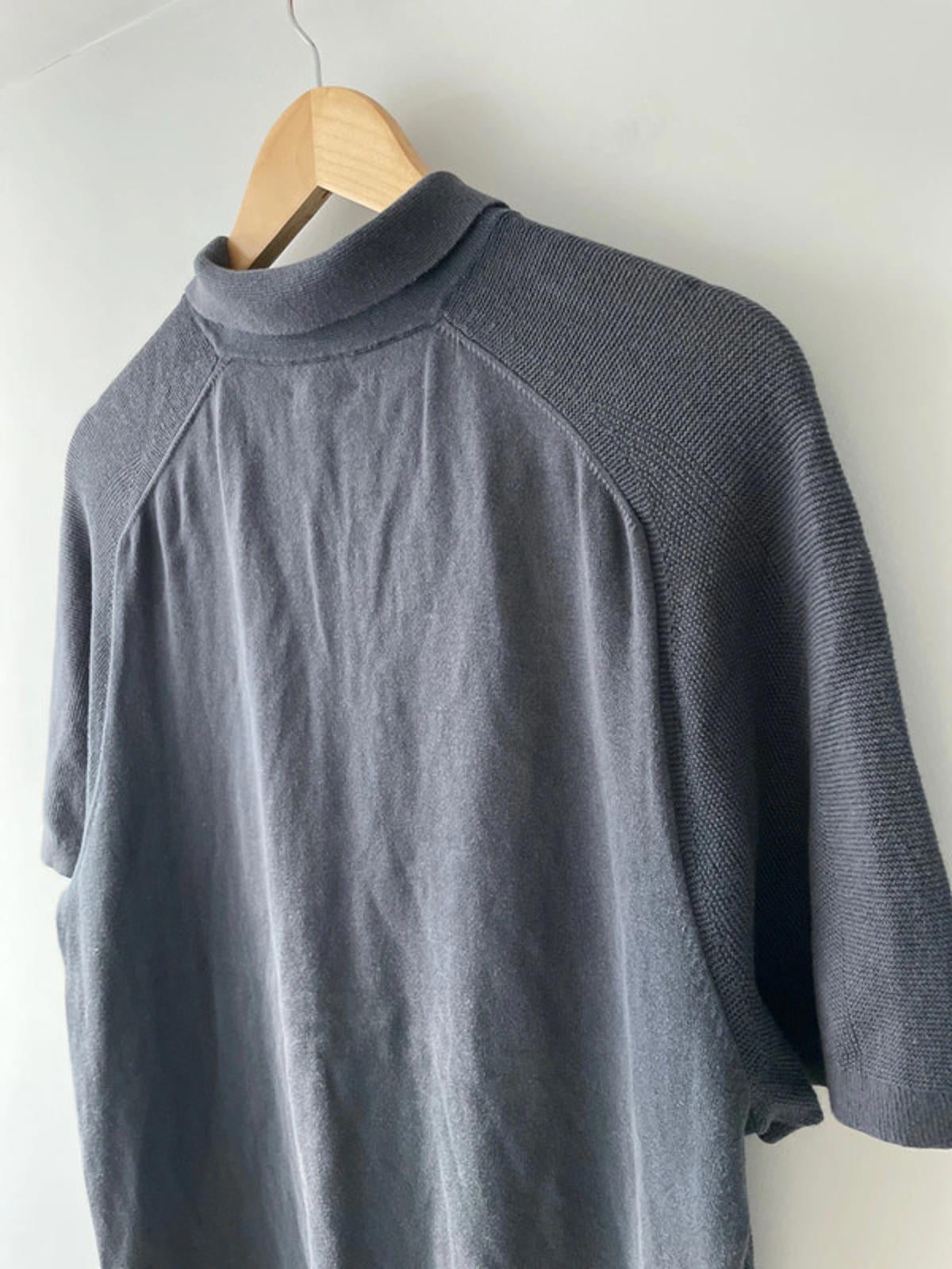 Men’s Reiss 1/4 Zip Premium Knitted Polo Top In Grey - Large - 2514