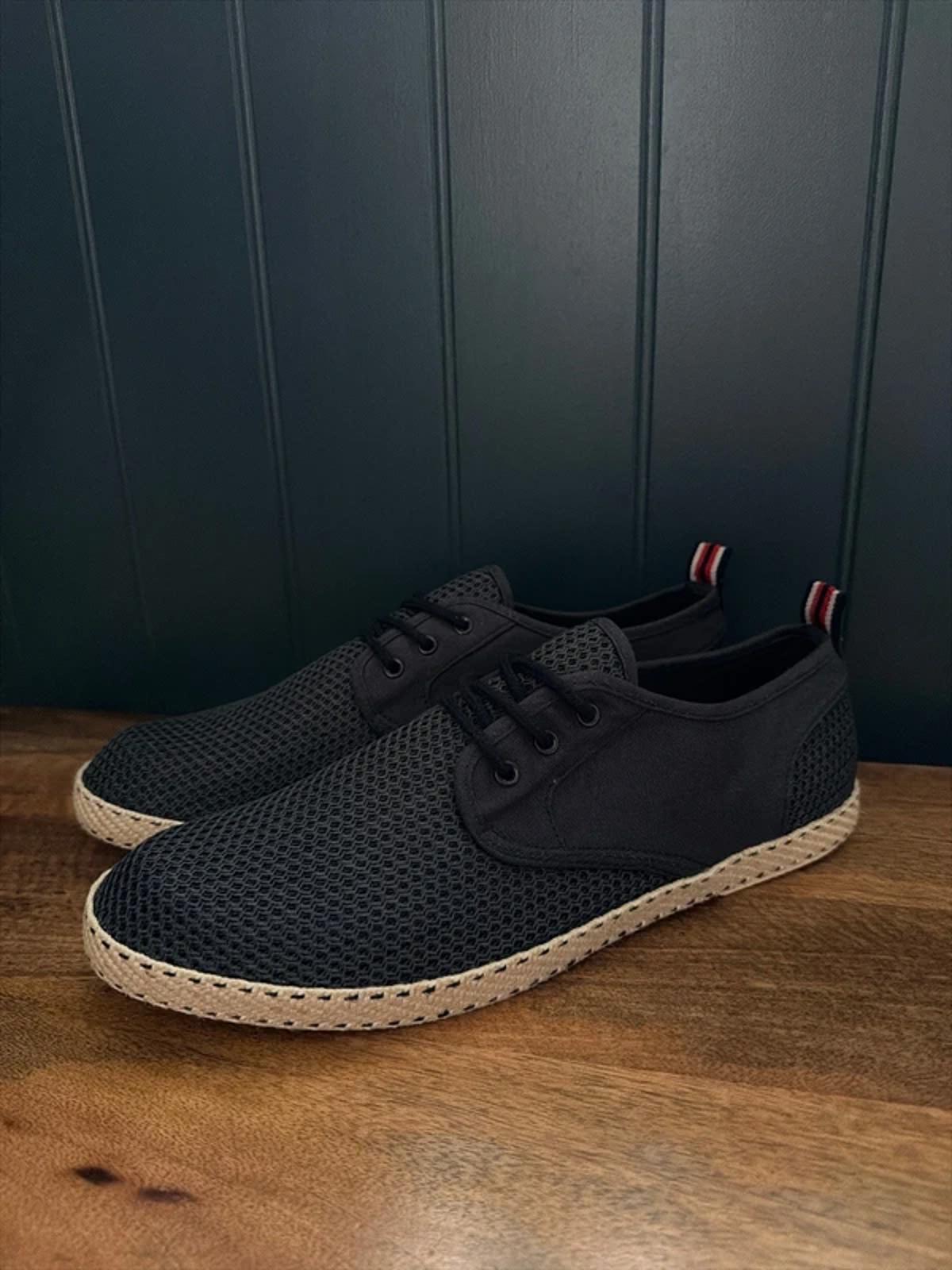 Men’s Dune Espadrille Lace-up Shoes In Navy - Uk11 - 3280