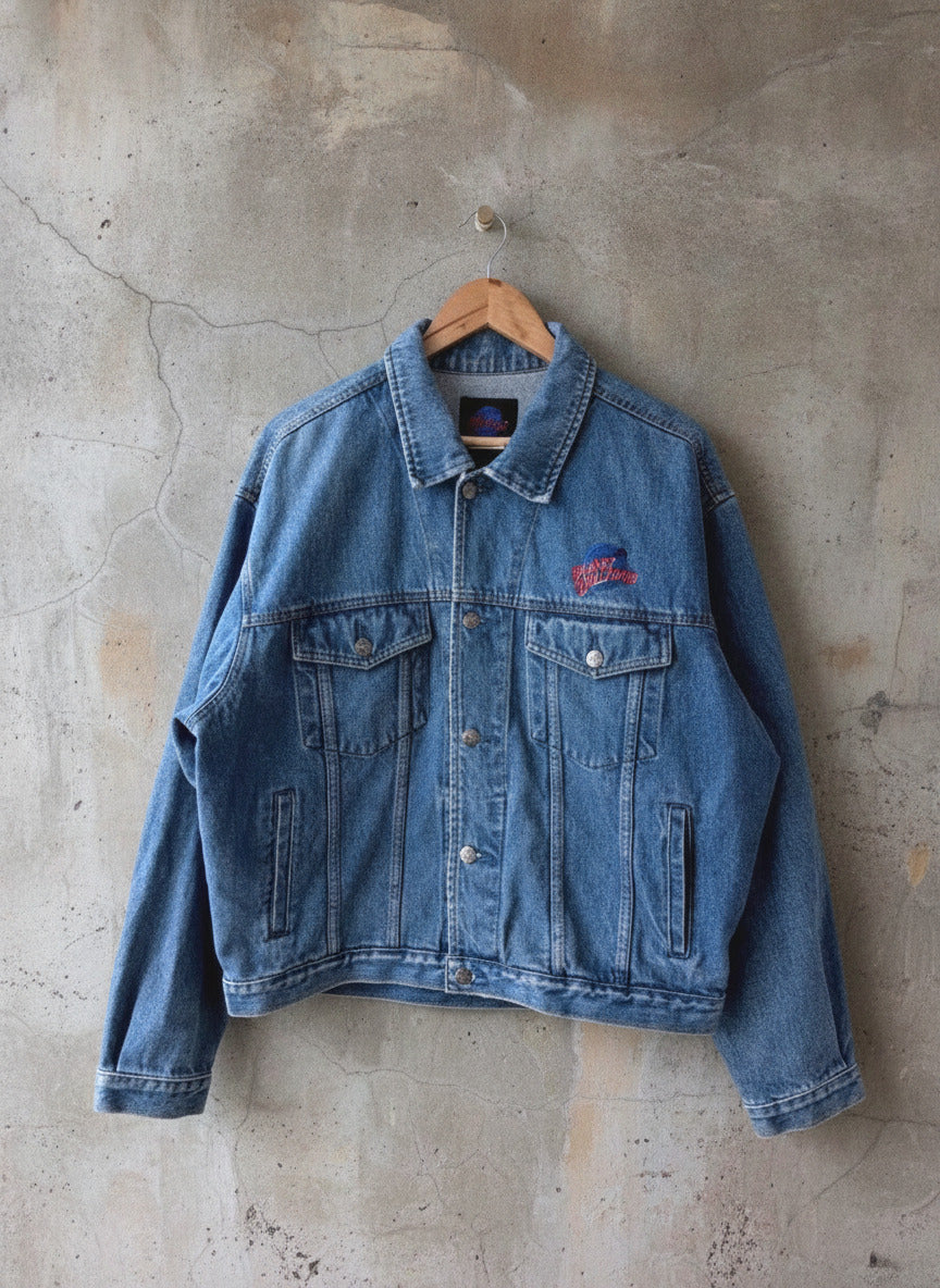 Men’s Planet Hollywood 90's Vintage Oversized Fit Denim Jacket In Navy - Large - 3384