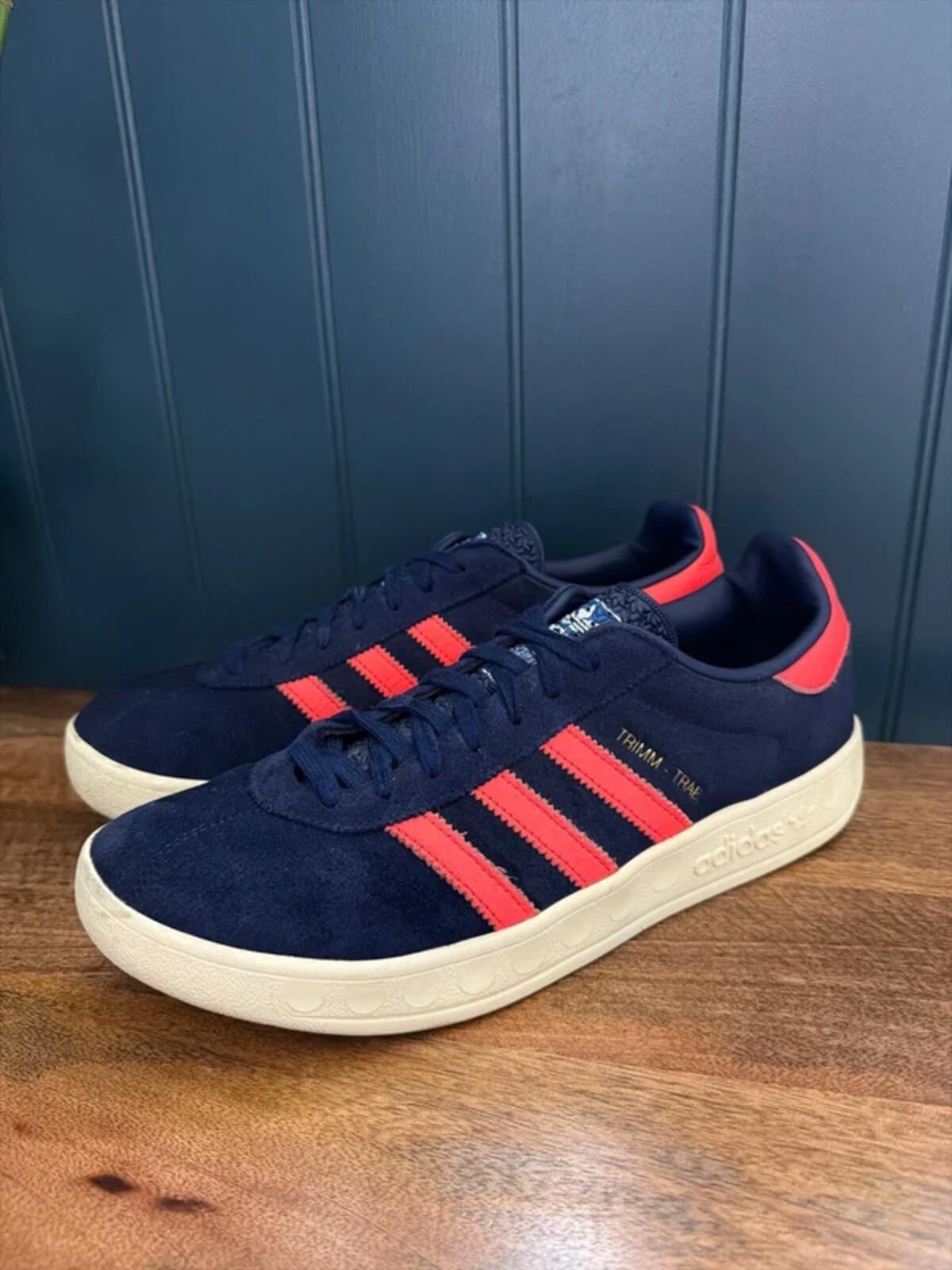 Men’s Adidas Trimm Trab Suede Trainers In Navy - Uk10 - 3323