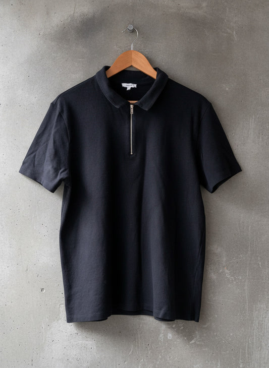 Men’s Reiss Short Sleeve Slim Fit Knitted Polo Top In Navy - XLarge - 2746