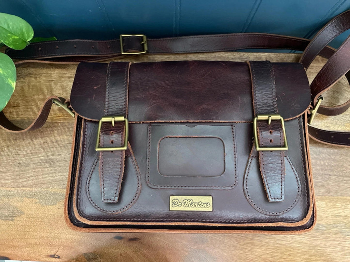 Unisex Dr Martens Premium Leather Satchel In Brown - 2417