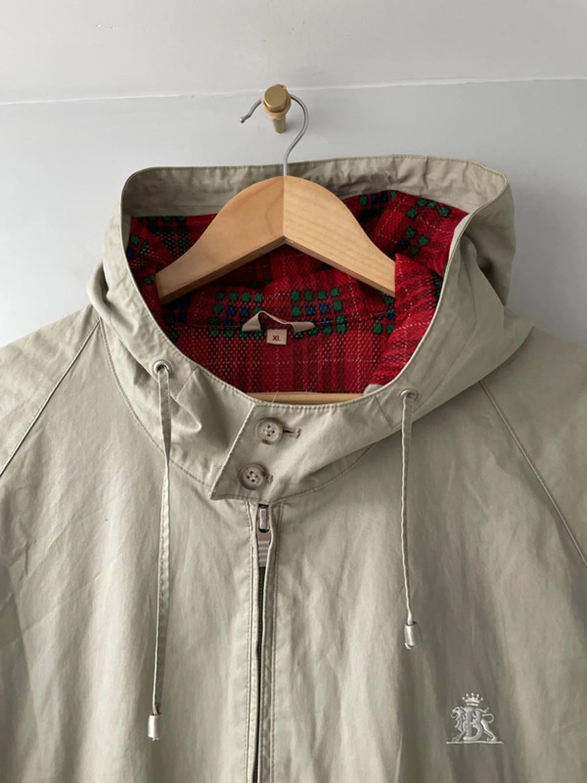 Men’s Baracuta Premium G9 Hooded Harrington Jacket In Beige - XLarge - 2486