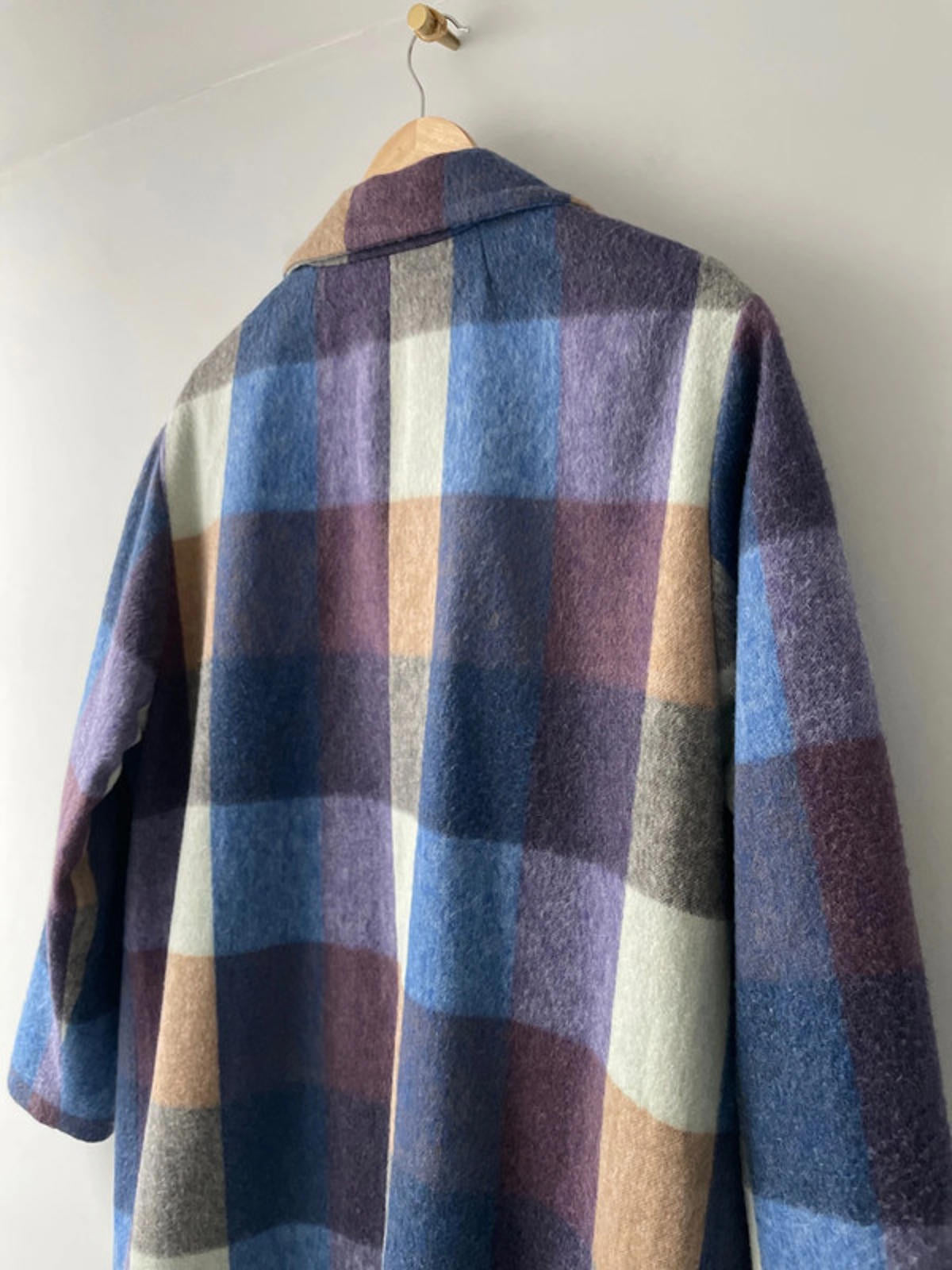 Women’s Vilagallo Premium Wool Checked Longline Overcoat Jacket - UK14 - 2452