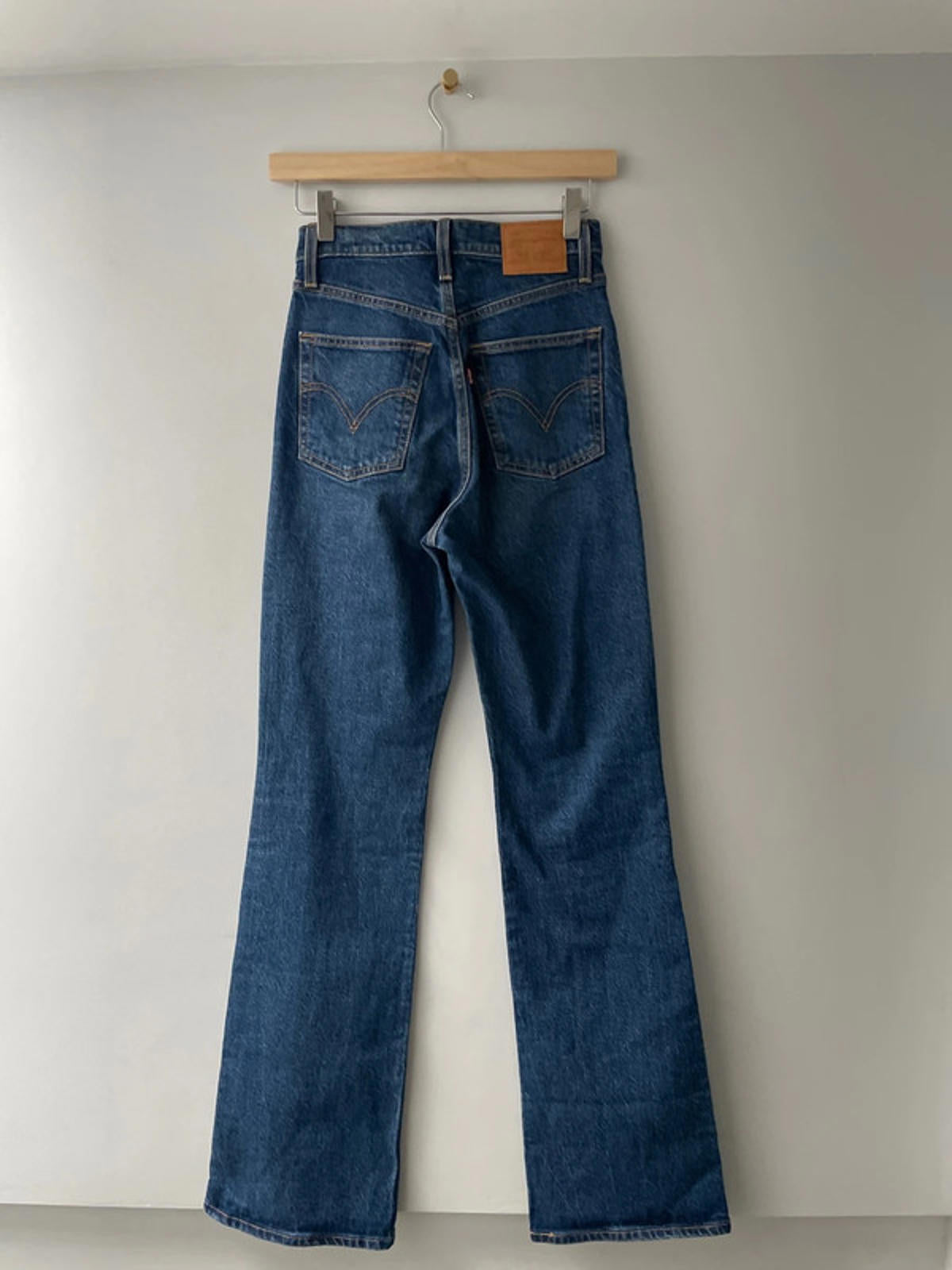 Women’s Levi’s High Waisted Ribcage Straight Fit Jeans In Navy - W24/L33 - 2753