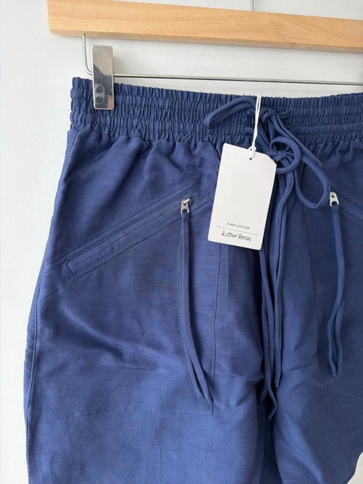 Women’s & Other Stories High Waisted Linen Shorts In Navy - XSmall - 3365
