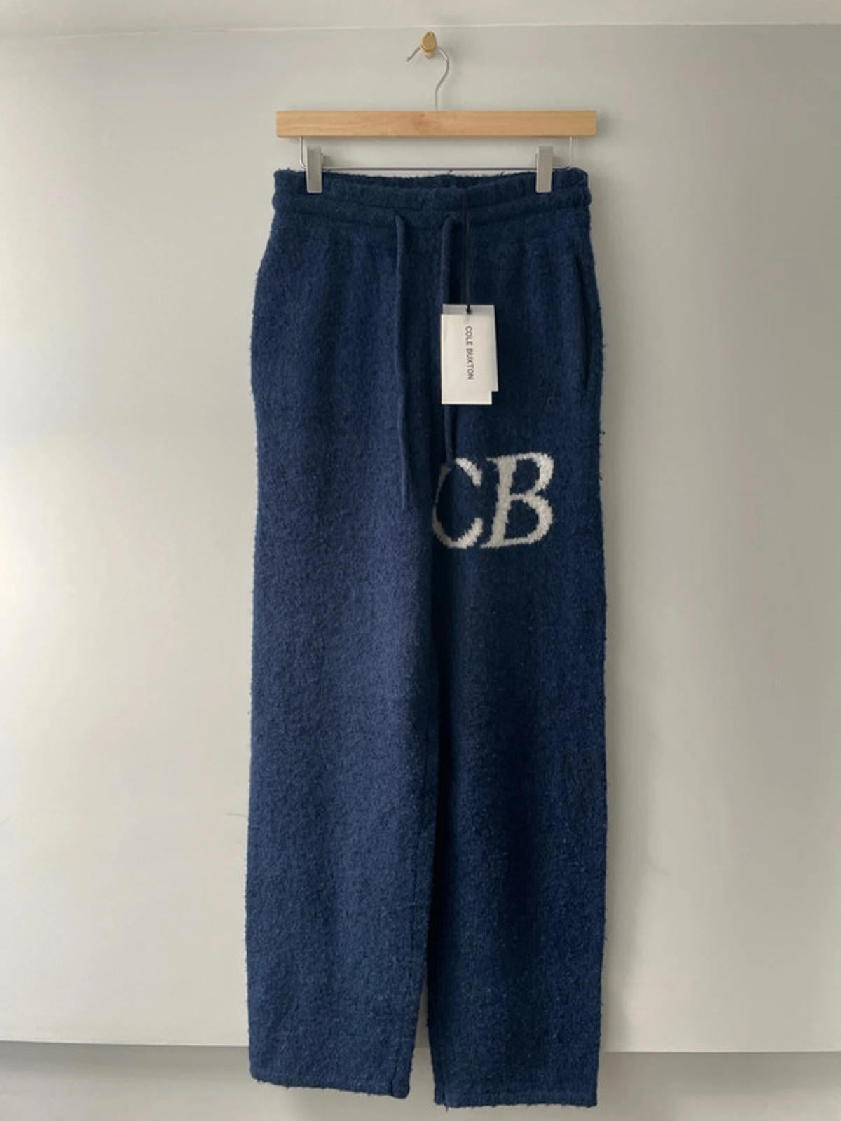 Men’s Cole Buxton Logo Knit Relaxed Fit Wool blend Trouser In Navy - Medium - 2523