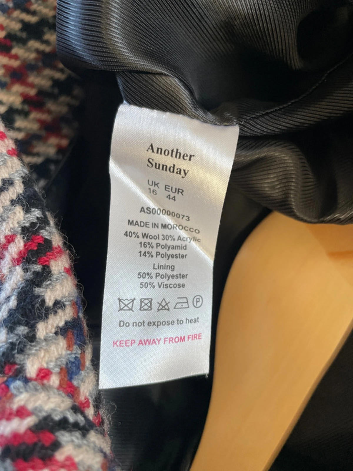 Women’s Another Sunday Premium Wool Longline Double Breasted Coat - UK16 - 2662