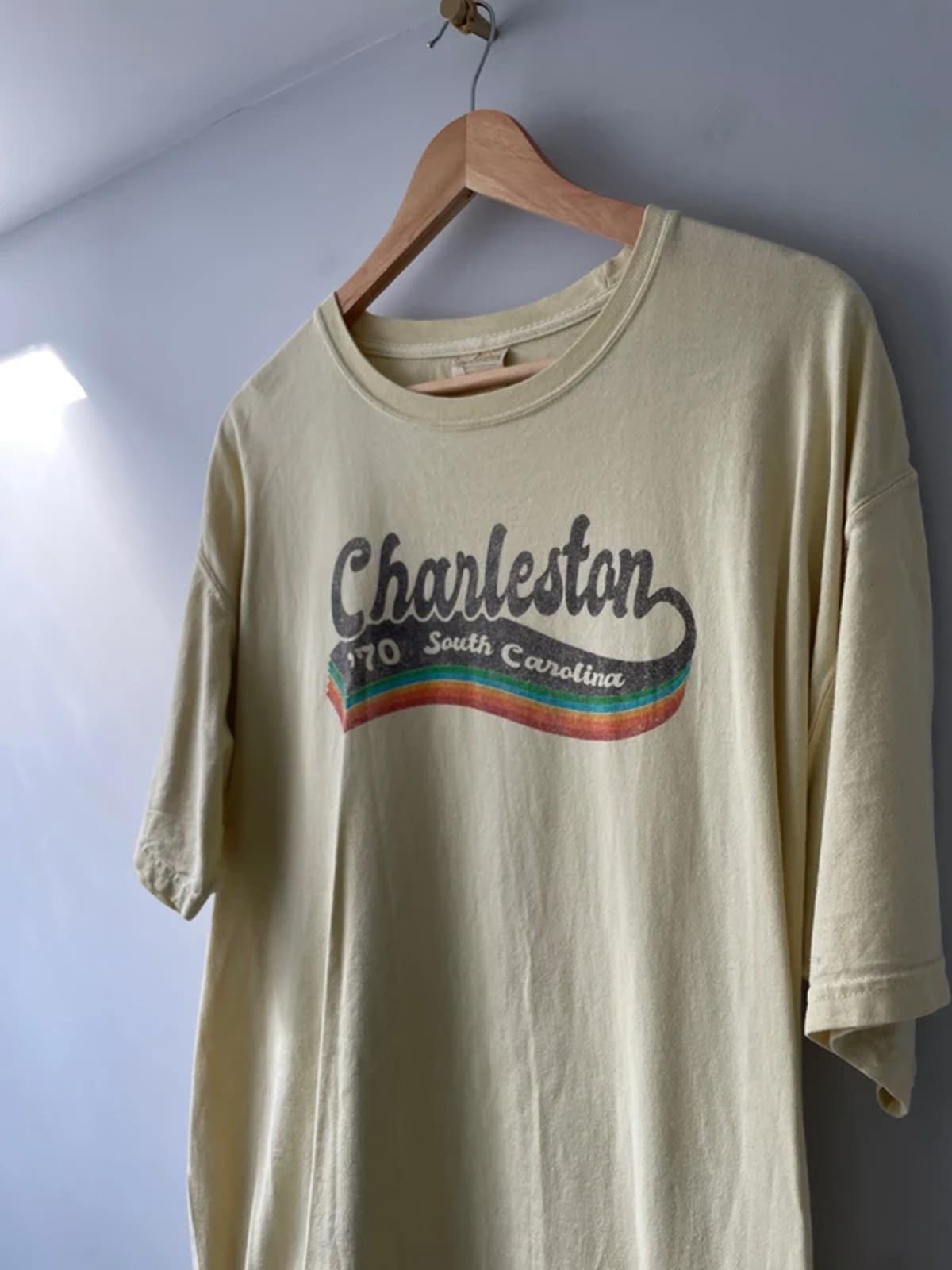 Men’s Charleston Vintage 70’s South Carolina T-shirt In Yellow - Large - 3070