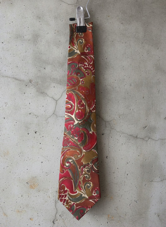 Unisex Calvani Pure 100% SilkTie With Classic Floral Pattern - 3842