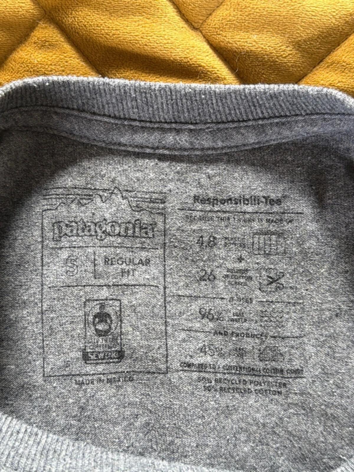 Men’s Patagonia Crew Neck Printed T-shirt In Grey - Small - 3382