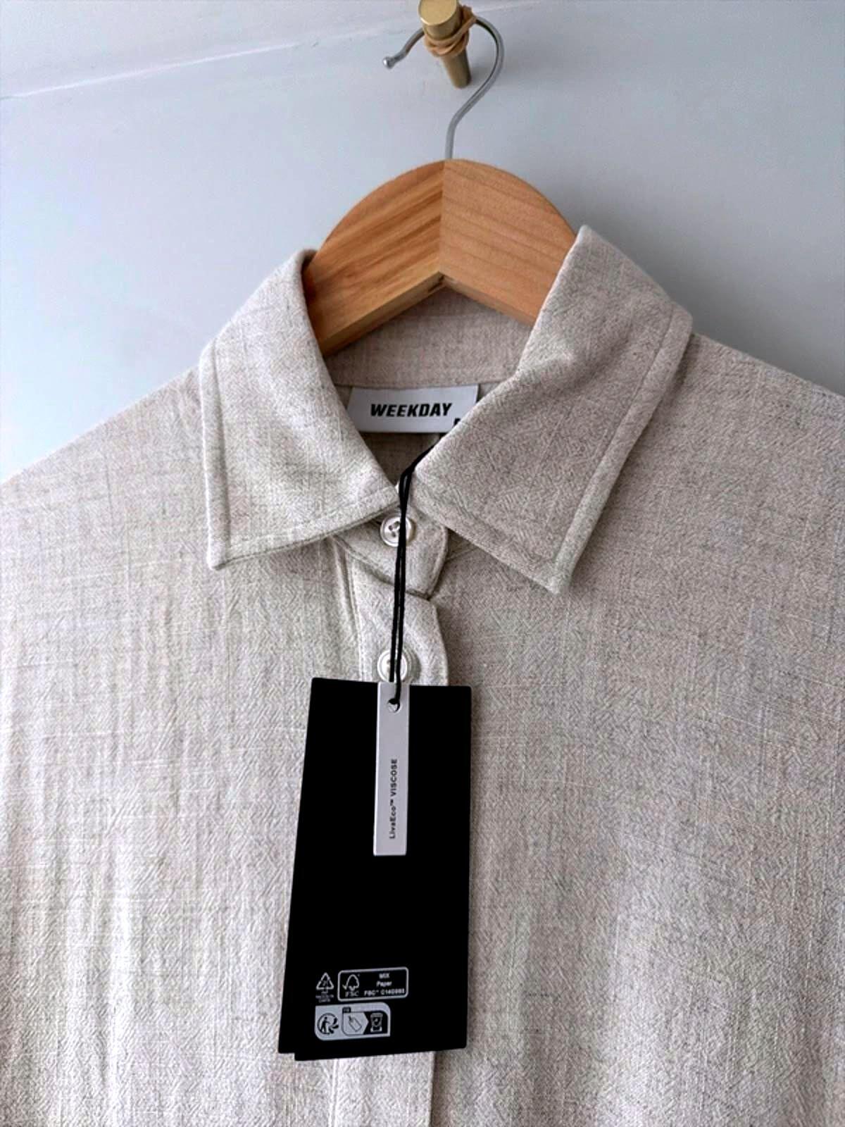 Women’s Weekday Carla Premium Linen Dress In Beige - XSmall - 3214