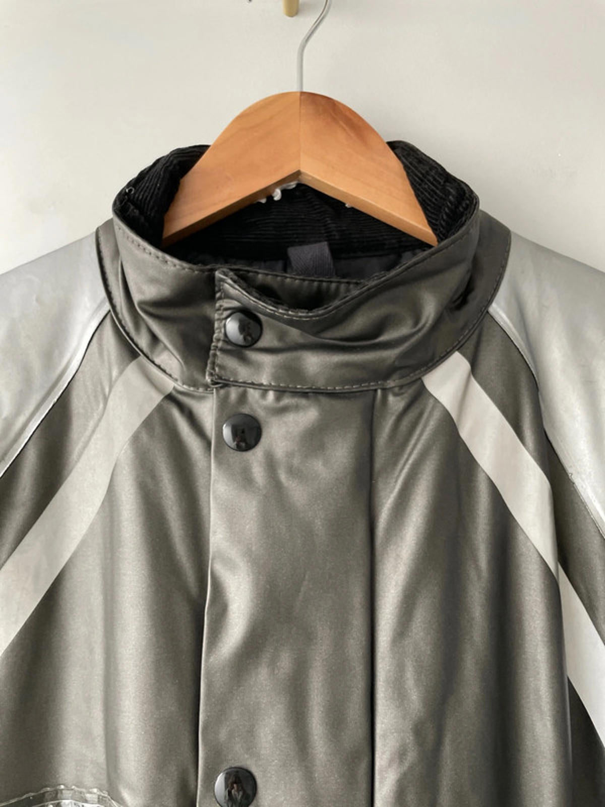 Men’s Belstaff Vintage Rare Stormshield Waterproof Motorcycle Jacket in Grey - Large - 2273