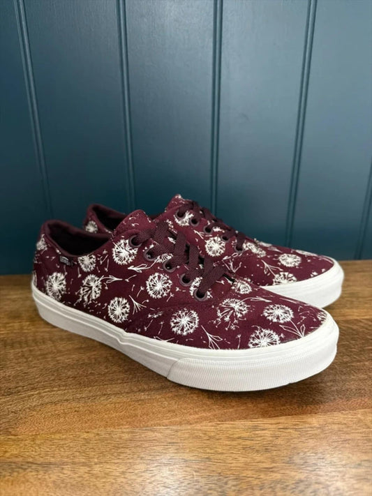 Women’s Vans Winston Printed Trainers In Burgundy - UK4.5 - 3321