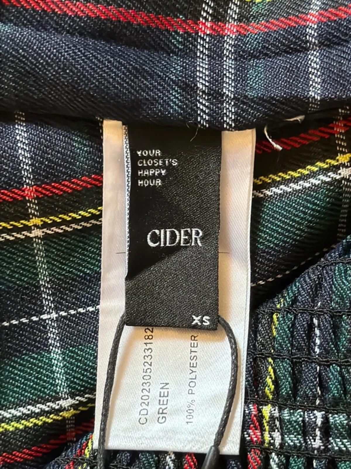 Women’s Cider check 2 piece belted mini skirt and top set - xsmall