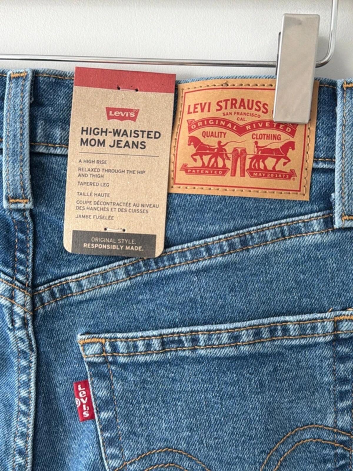 Women’s High Waisted Straight Leg Stretch Fit Mom Jeans In Navy - W27/L29 - 3433