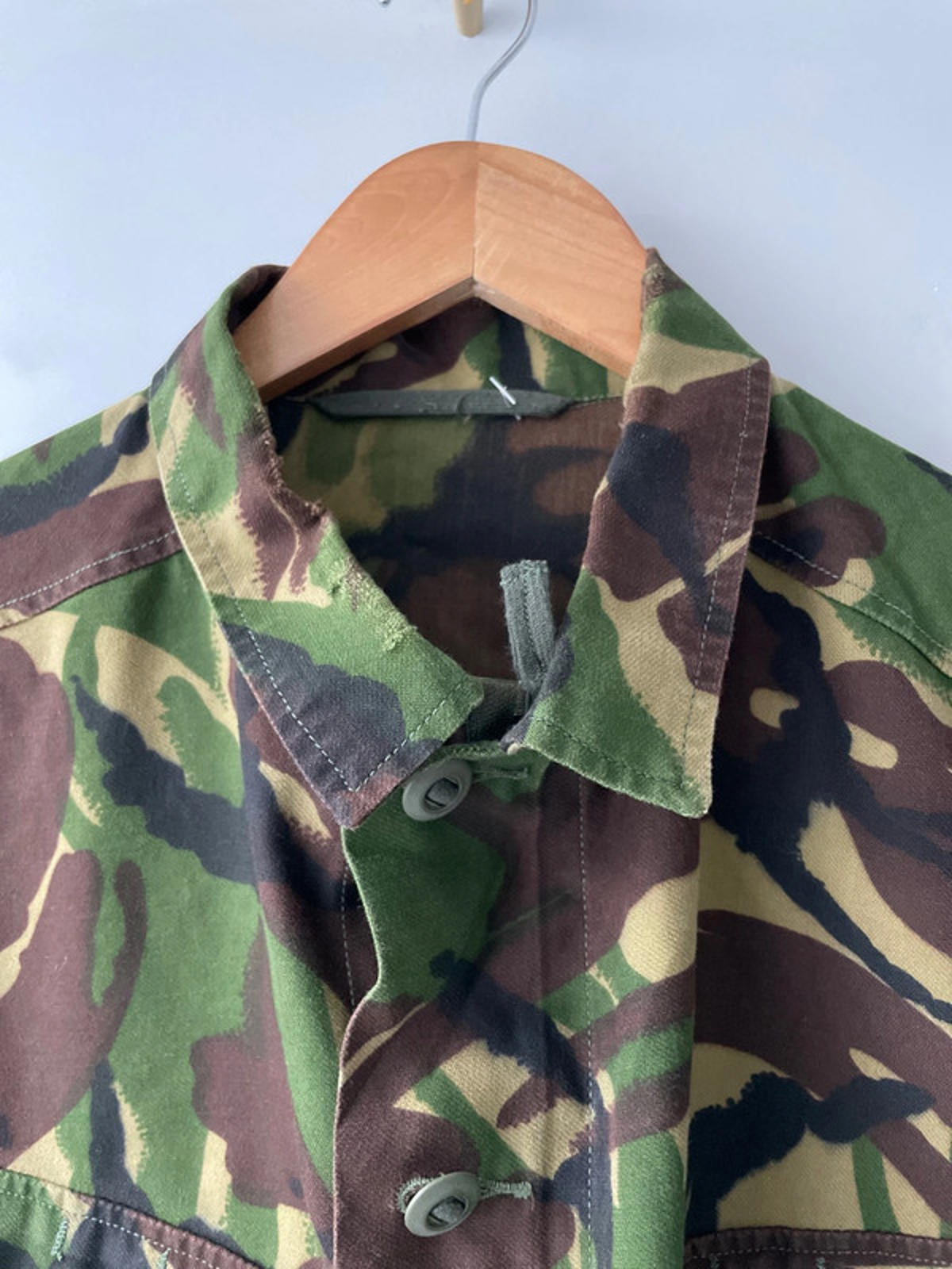 Men’s Camouflage Royal Marines Commandoes Camo Military Shirt In Khaki  - Medium - 2323