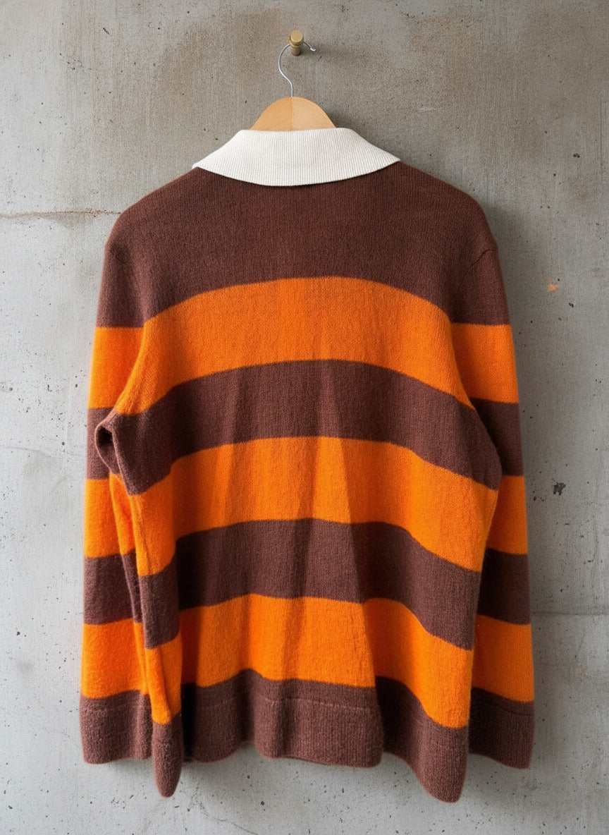 Men’s GANT Mohair & Wool Blend Striped Knitted Polo Sweater Top - XXLarge - 3717