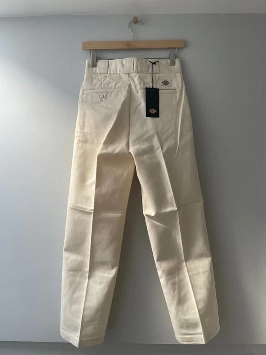 Women’s Dickies Elizaville Straight Leg Chino Trouser In Cream - W26/L29 - 3008