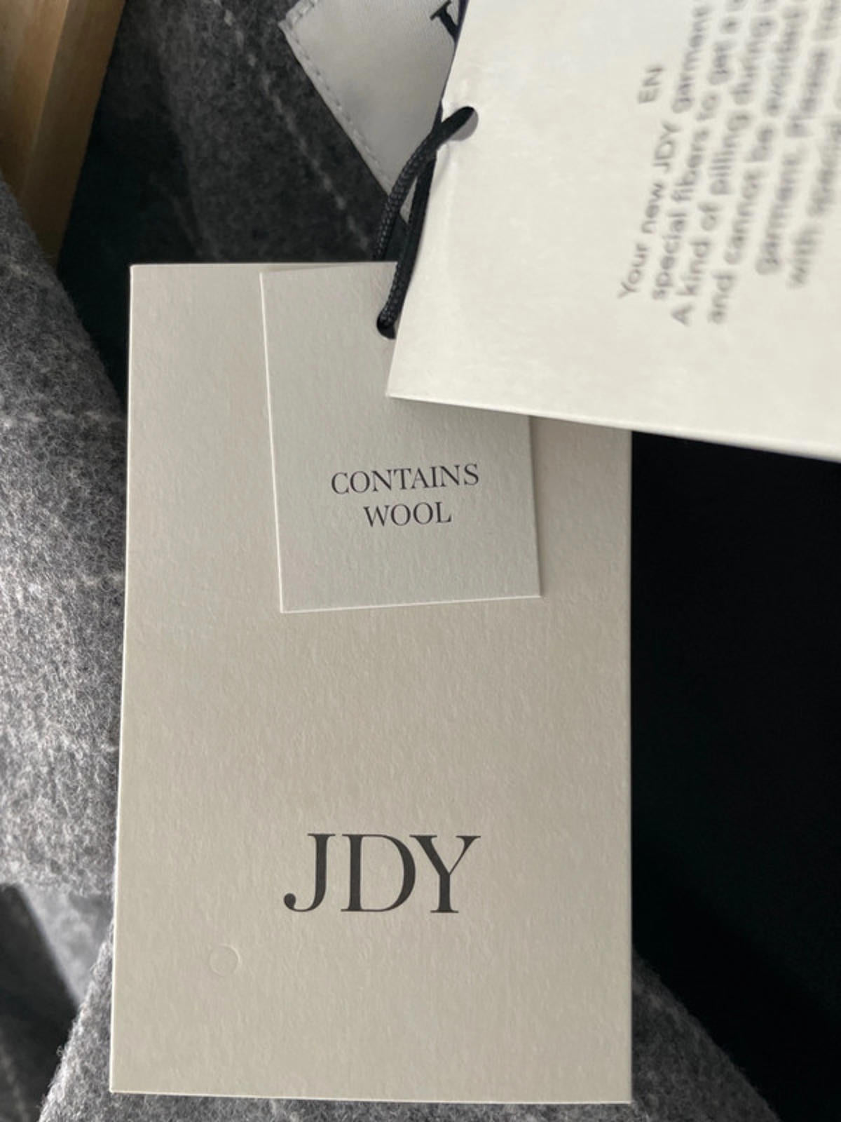 Women’s JDY Pine stripe 100% Wool Oversized Blazer Jacket In Grey - Small - 2331