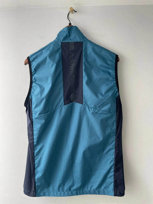 Men’s Peak Performance Meadow Wind Blue Running Vest - Medium - 1987
