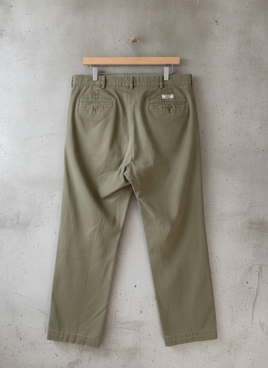 Men’s Ralph Lauren Premium Classic Chino Trousers In Khaki - W35/L30 - 1717