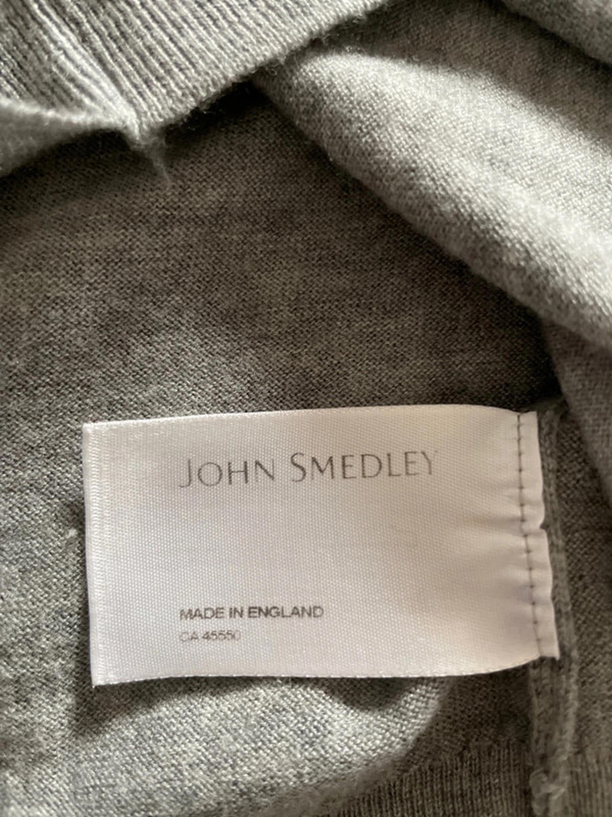 Men’s John Smedley 100% Premium Wool Roll Neck Jumper In Grey - 2288 - Medium