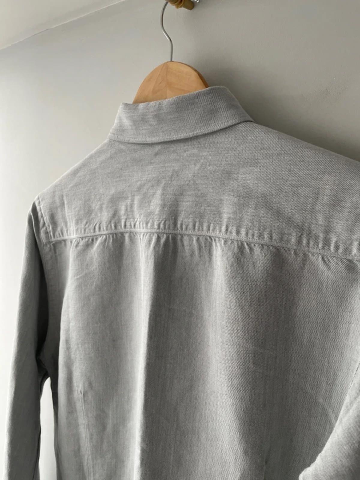 Men’s Orlebar Brown Premium Tailored Fit Long Sleeve Shirt in Grey - Medium - 2927