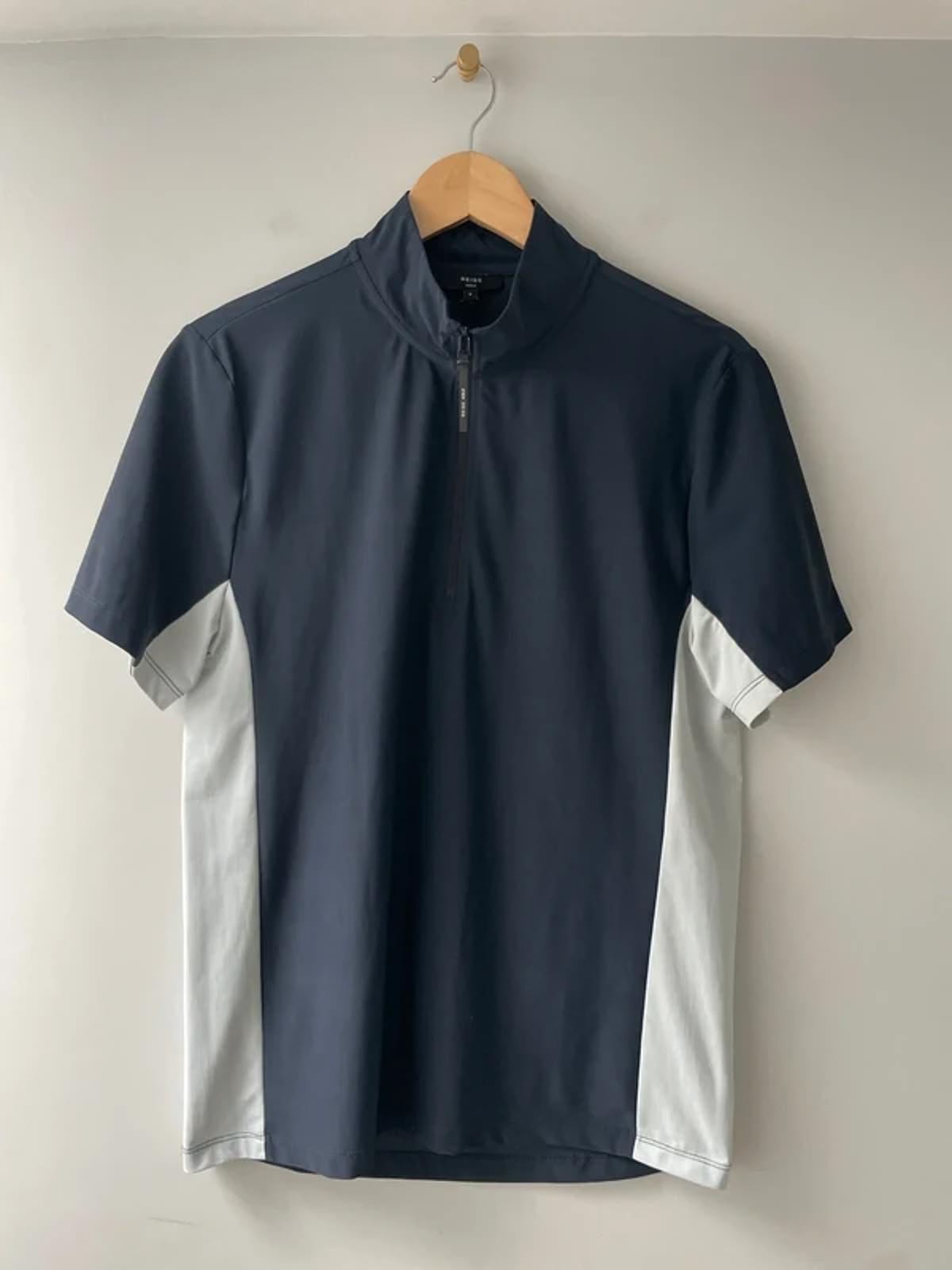 Men’s Reiss 1/4 Zip Golf Polo Top in Navy - Small - 2925
