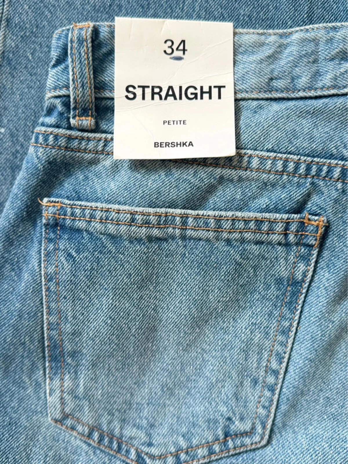 Women’s Bershka Petite Straight Leg Jeans In Navy - W28/L31 - 1314