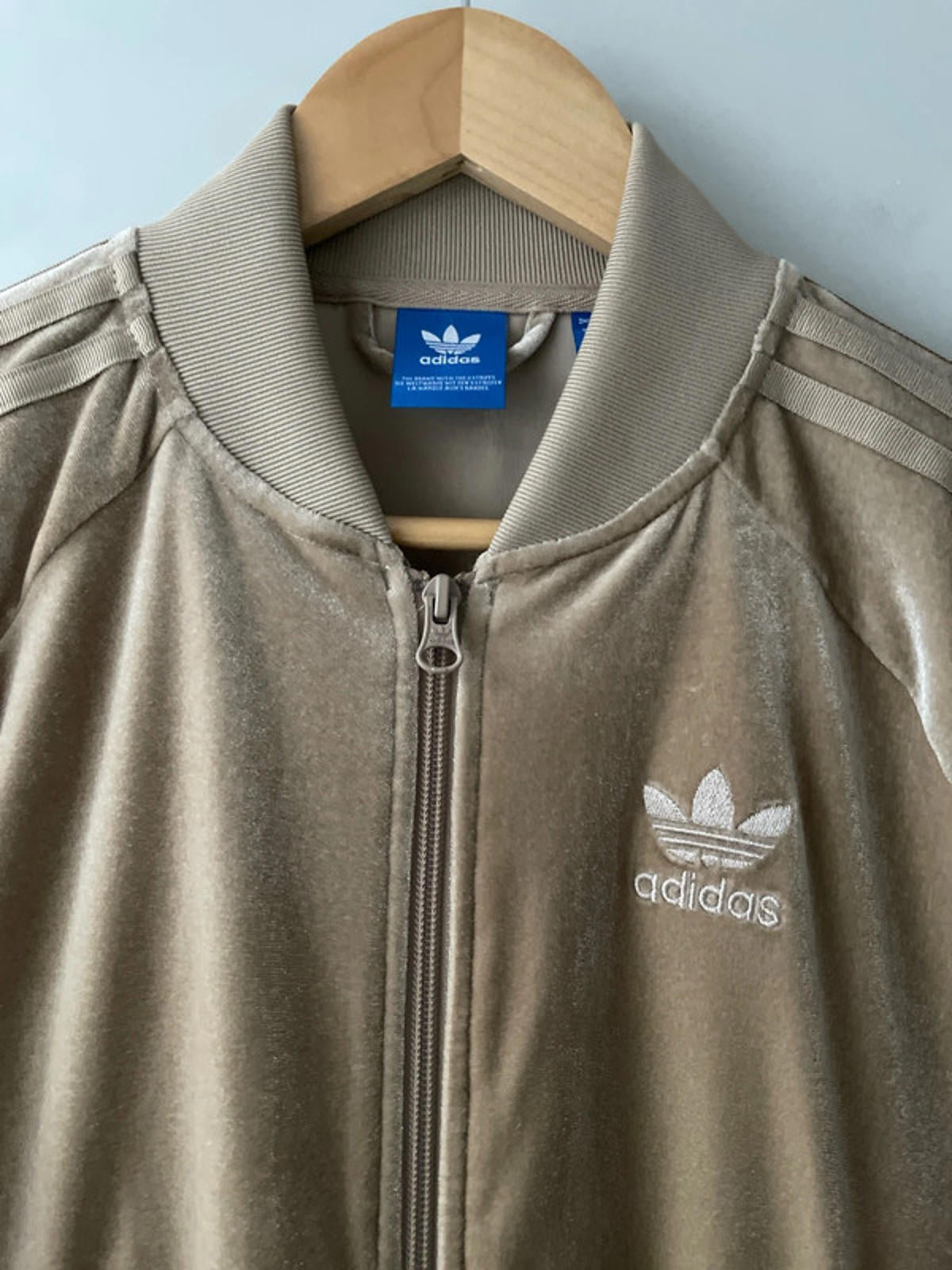 Women’s Adidas Adicolor Limited Edition Firebird Track Jacket In Beige Velour - UK8 - 2522