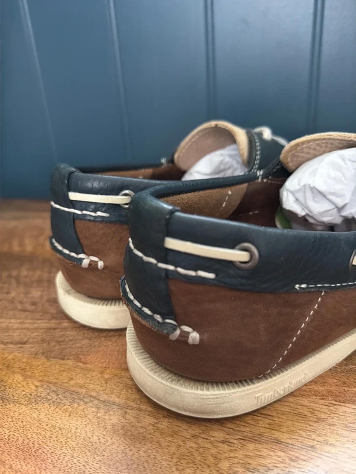 Men’s Timberland Premium leather Classic Boat Shoes In Brown - Uk8 - 3288