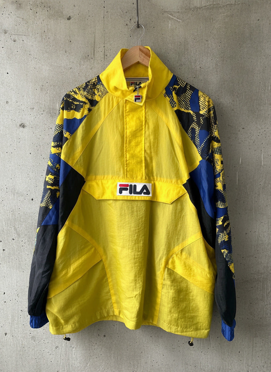 Men’s Fila Oversized Fit 1/4 Zip Retro Windbreaker Jacket - Small - 2065