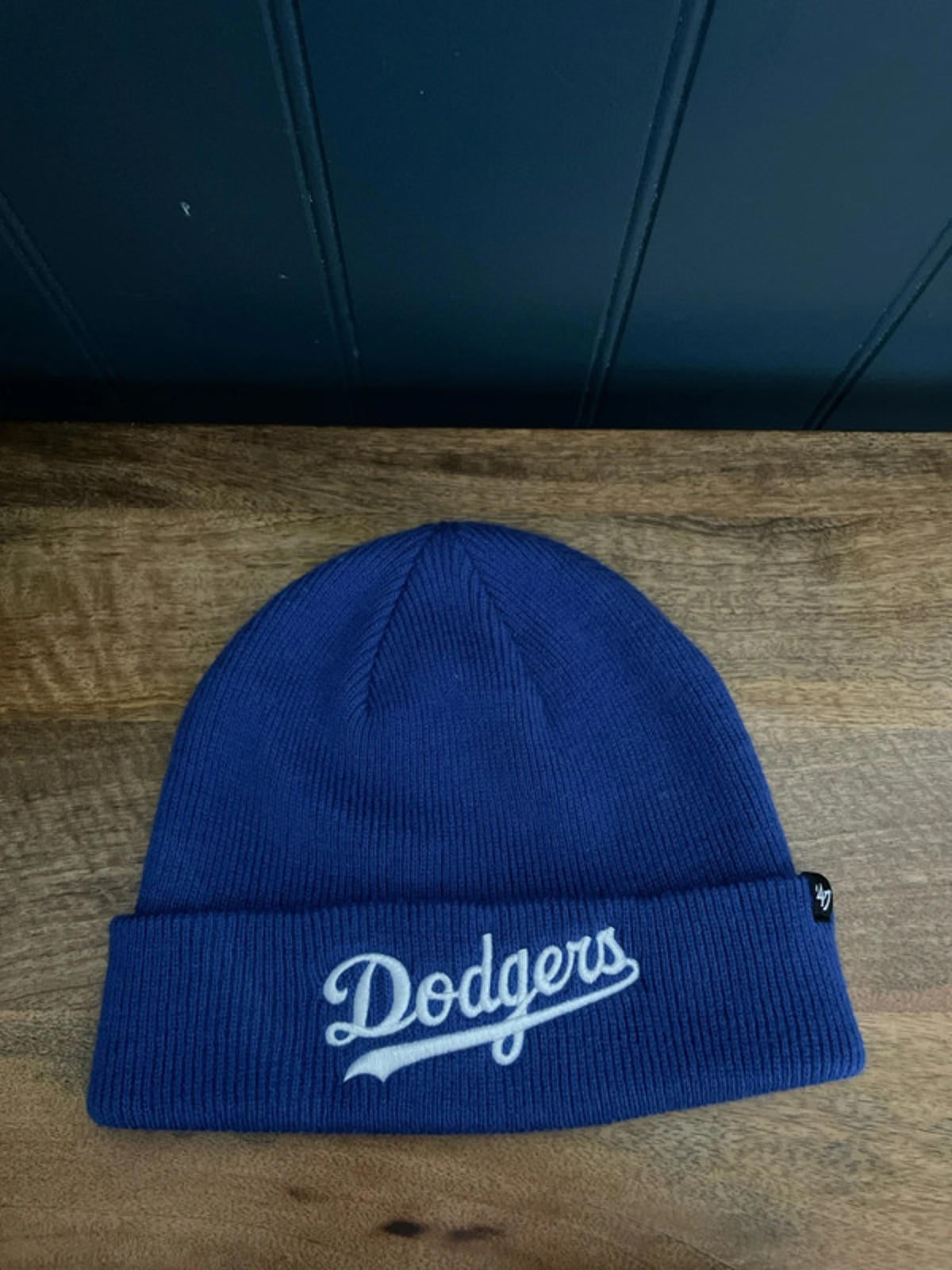Unisex 47 Brand LA Dodgers Script Knitted Beanie In Navy - 2438