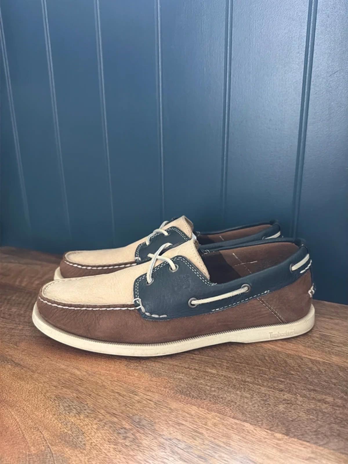 Men’s Timberland Premium leather Classic Boat Shoes In Brown - Uk8 - 3288