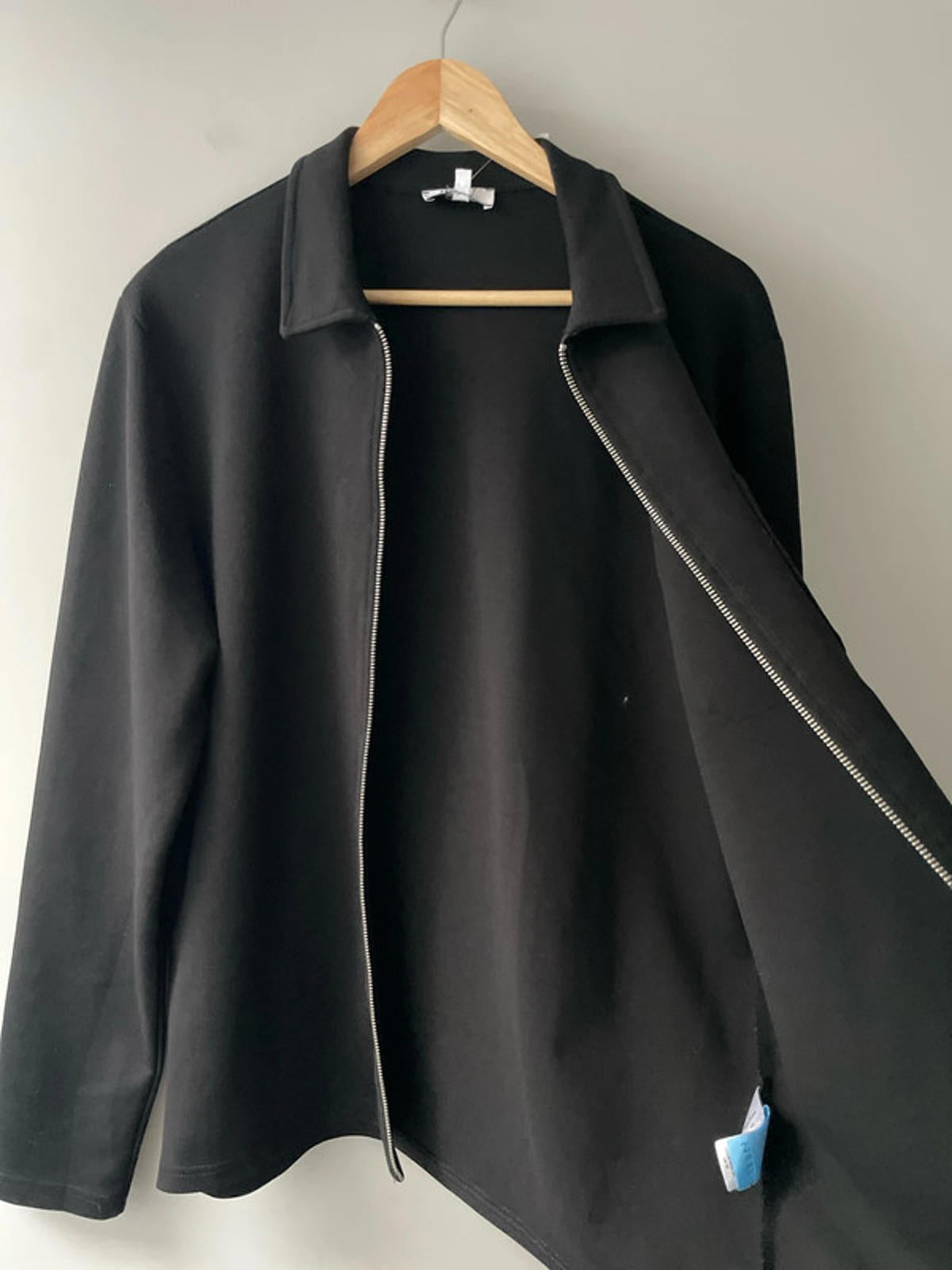 Men’s Tailor & Wright Full Zip Harrington Shacket In Black - Medium - 2546