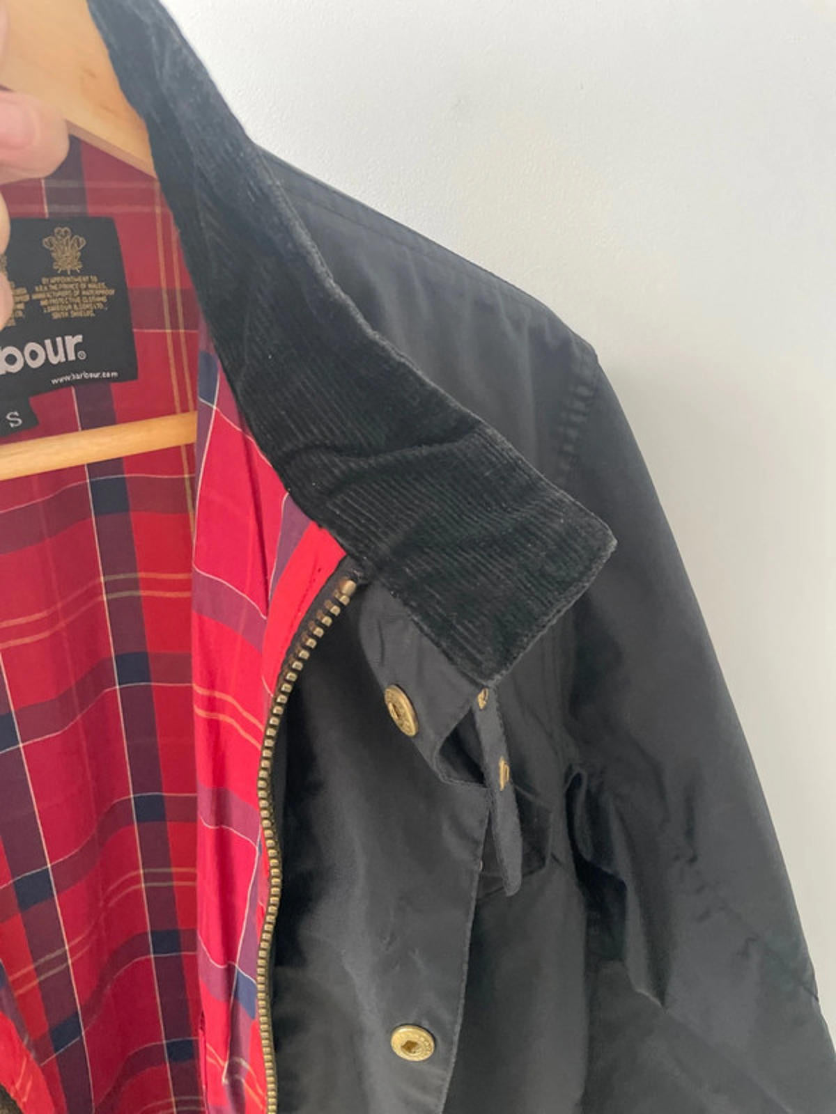 Men's Barbour International A7 Premium Biker Jacket in Black - Small - 2085