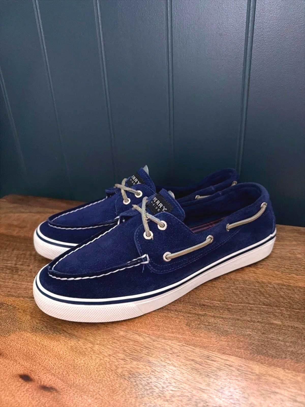 Women’s Sperry Premium Suede Classic Boat Deck Shoes In Navy - Uk8.5 - 3279