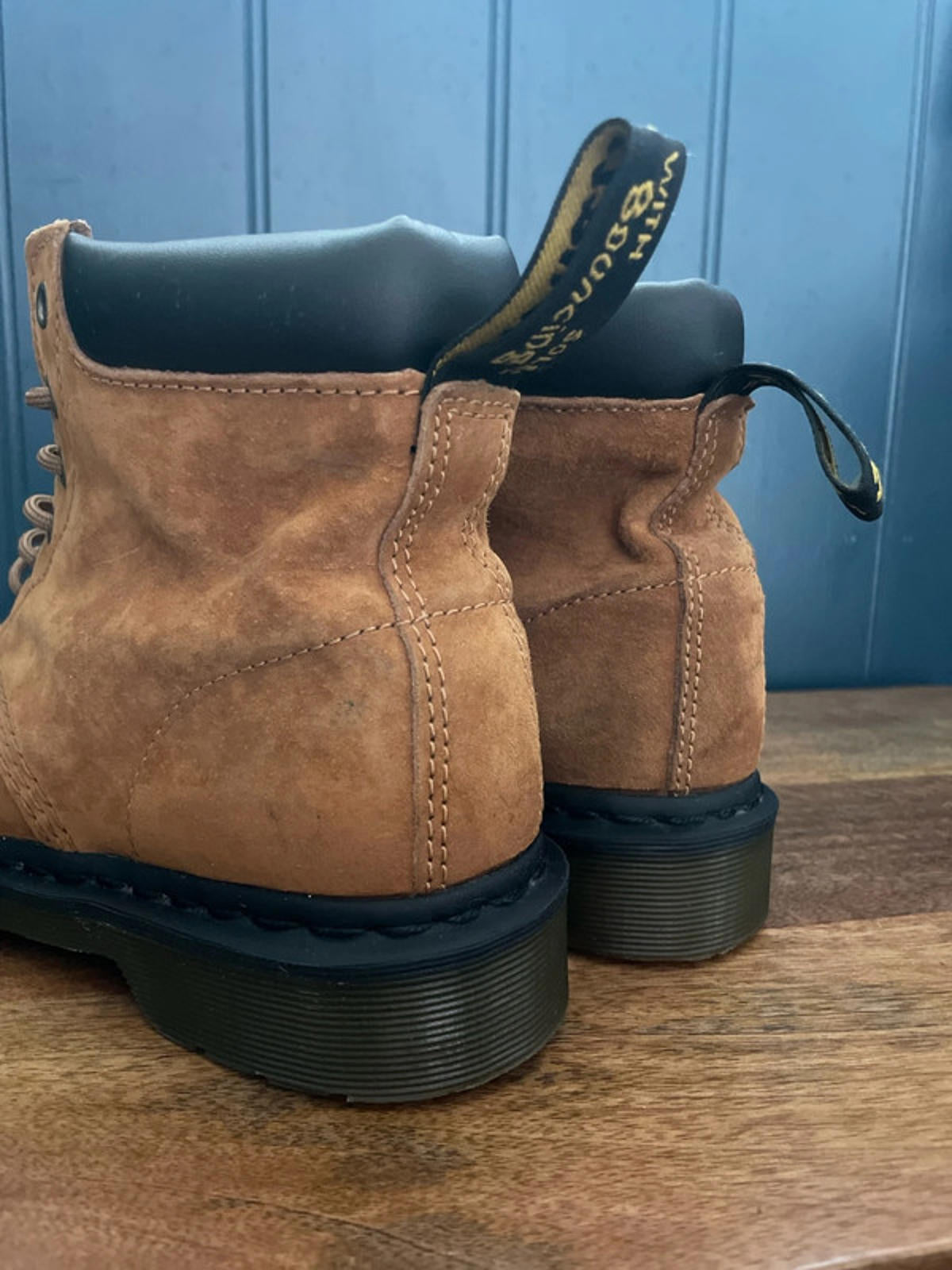 Women’s Dr Martens Soft Buck 939 Suede Lace Up Boots In Tan - UK 6 - 2358