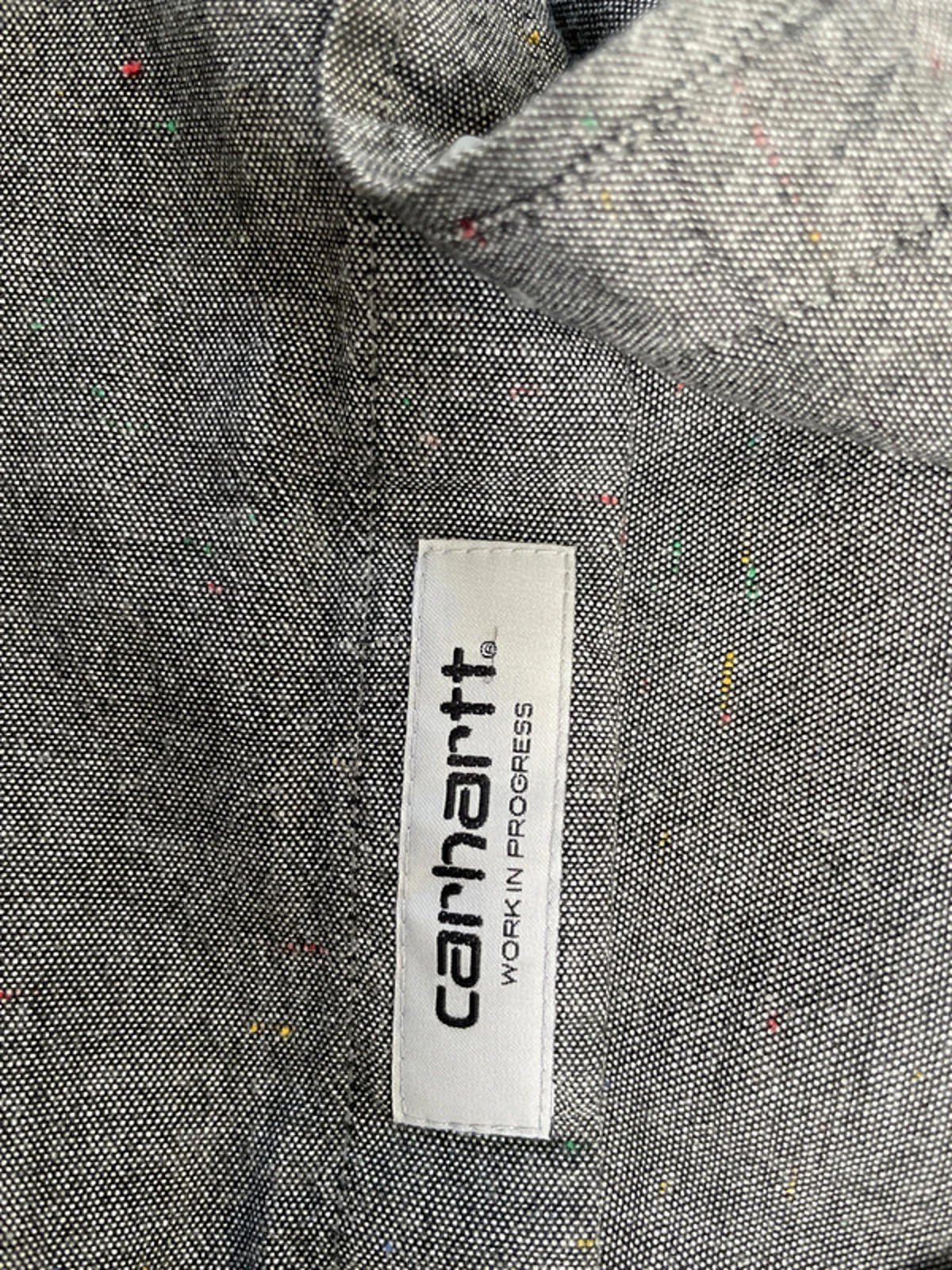 Mens Carhartt Kyoto Long Sleeve Button Down Chambray Shirt In Grey - Small - 1546