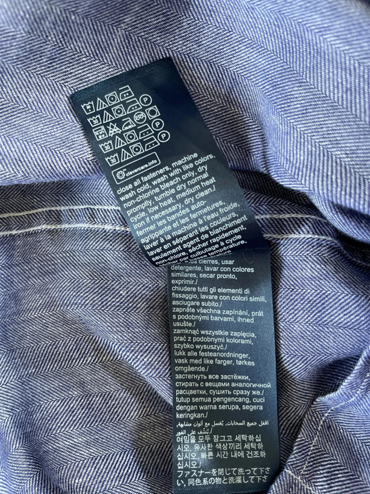 Men’s Tommy Hilfiger Premium Linen Shirt In Navy - XSmall - 1646