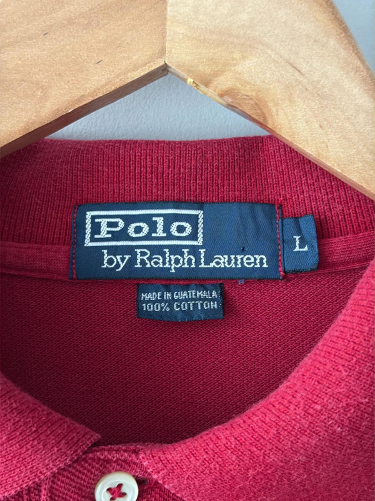 Men’s Ralph Lauren Premium Long Sleeve Polo Top In Burgundy - Large - 2681