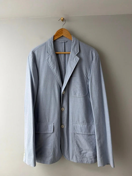Men’s Ralph Lauren Custom Fit Chambray Blazer In Blue - Medium - 3240