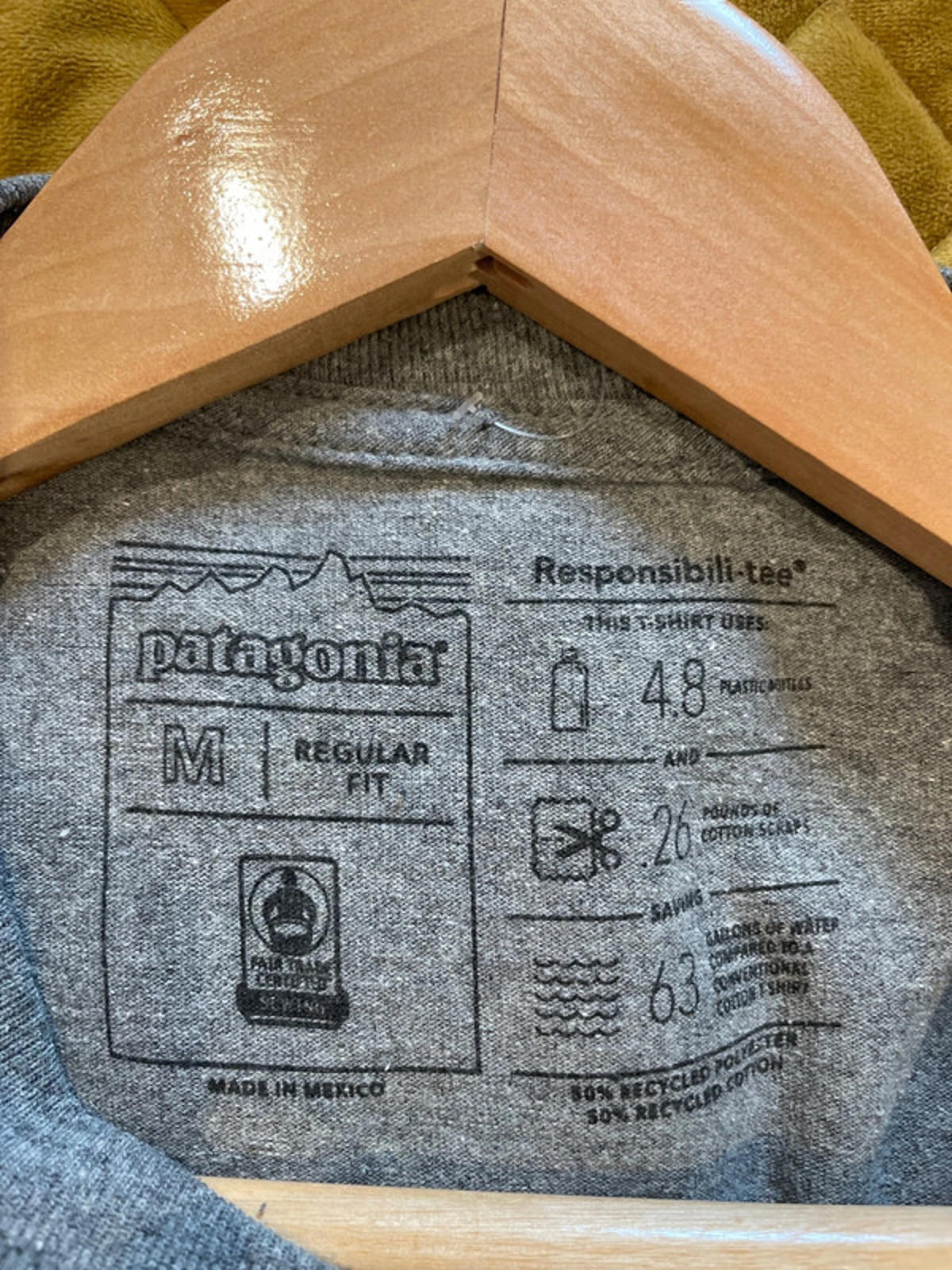 Men’s Patagonia Crew Neck Printed T-shirt In Grey - Medium - 2544