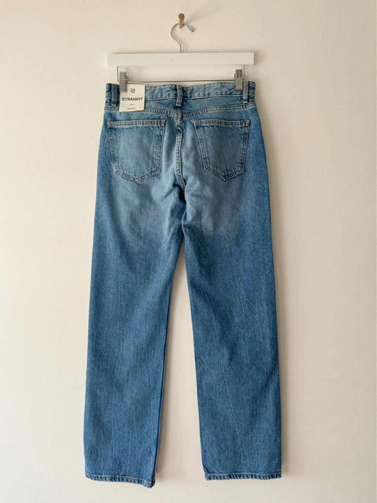 Women’s Bershka Petite Straight Leg Jeans In Navy - W28/L31 - 1314