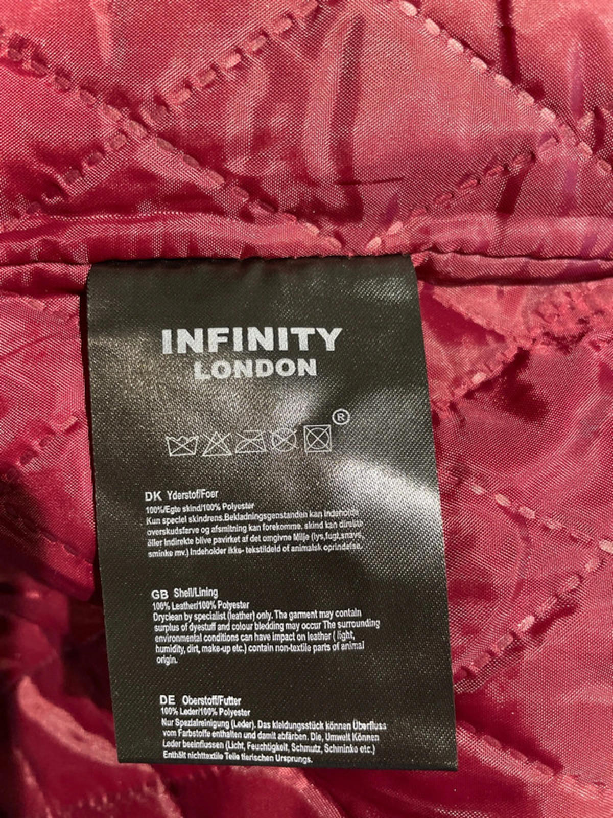 Men’s Infinity Premium Leather Peacoat Jacket In Burgundy - Medium - 2498