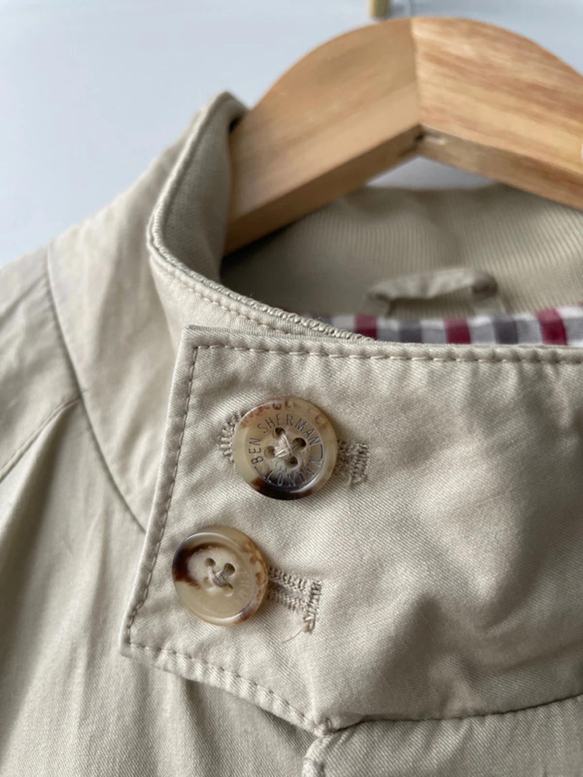 Men’s Ben Sherman Classic Mac Coat Jacket In Beige - XLarge - 2236