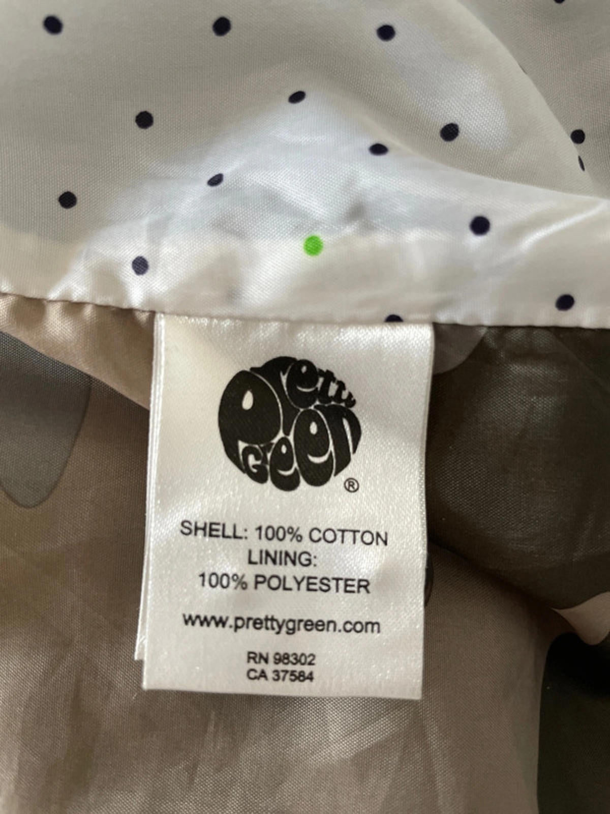 Men’s Pretty Green Harrington Jacket Coat In Navy - Medium - 2120