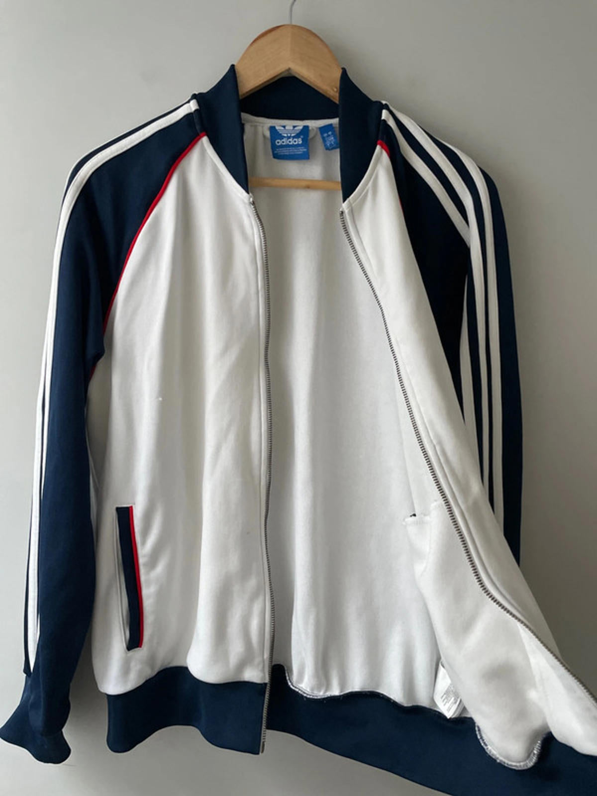Women’s Adidas Originals SST Track Jacket In Navy/Red - Large - 2521